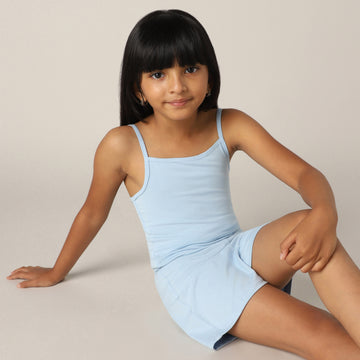 Sweet Spot Bamboo Camisole for Girls (Cerulean)