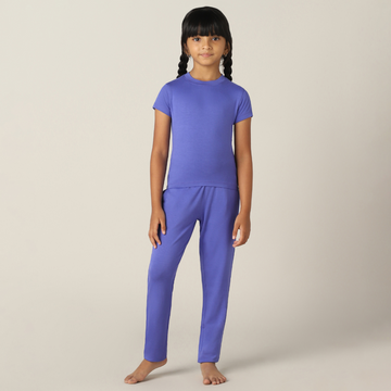 SensiSoft Bamboo - Premium  Regular Fit Co-Ord Set (Blue Iris)