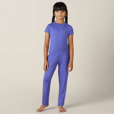 SensiSoft Bamboo - Premium  Regular Fit Co-Ord Set (Blue Iris)
