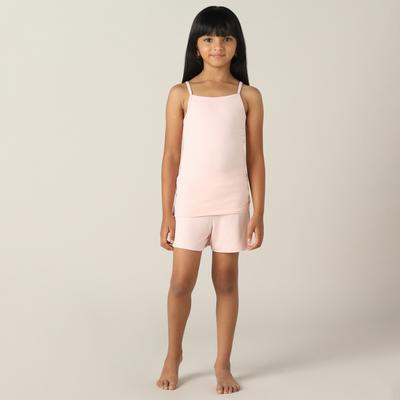 SensiSoft Bamboo - Premium  Camisole & Shorts set for Girls (Rose Quartz)