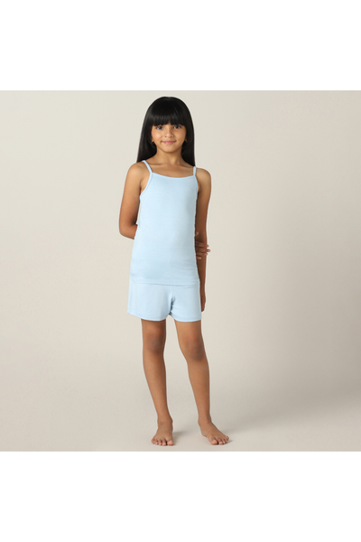 SensiSoft Bamboo - Premium  Camisole & Shorts set for Girls (Cerulean)