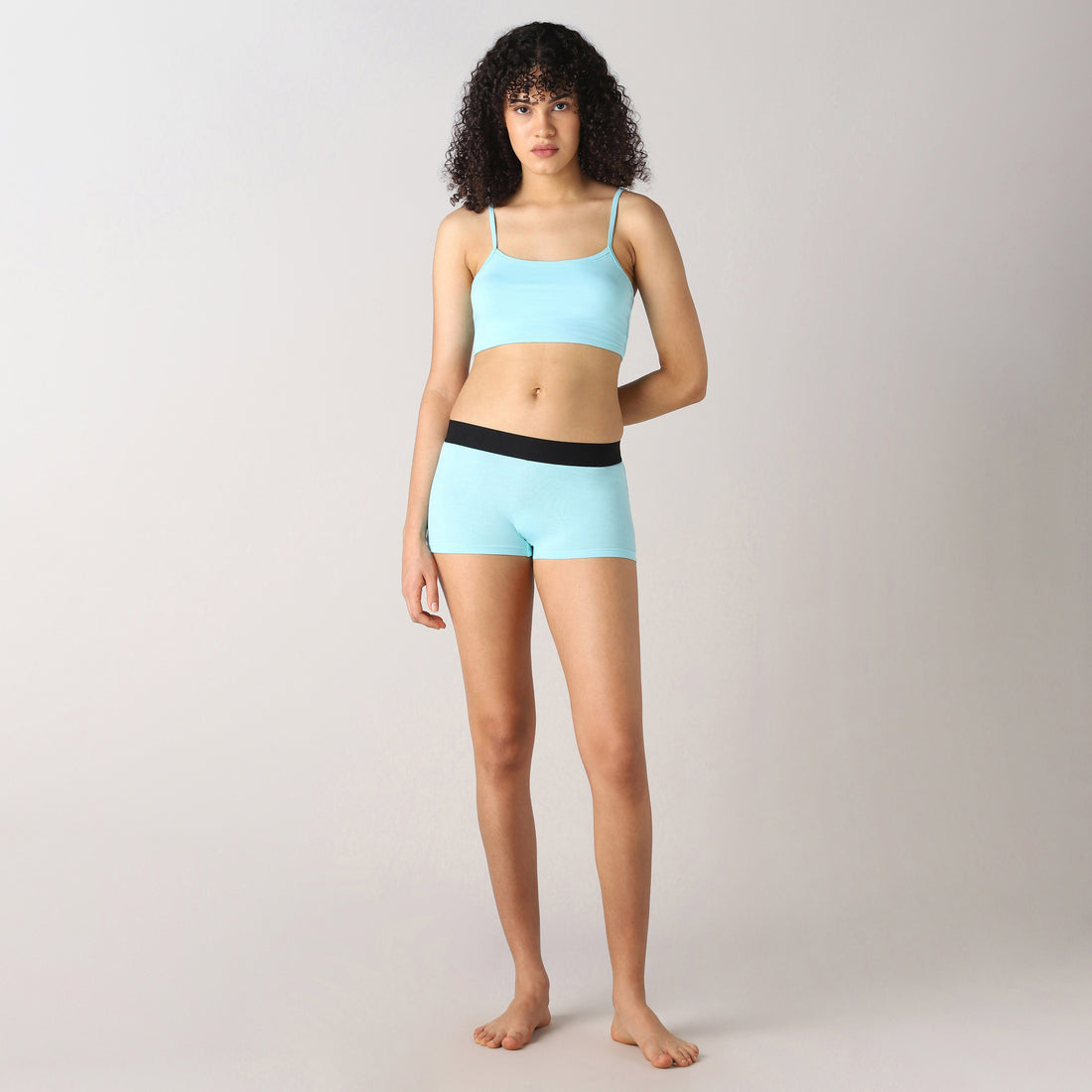 Sweet Spot Women's Boy Shorts Underwear(Aqua Sky)