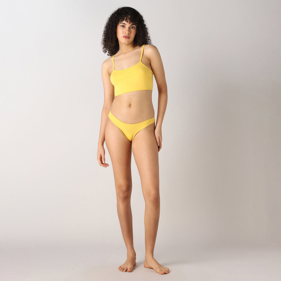 Sweet Spot Women's Solid Bamboo Bikini (Mimosa)