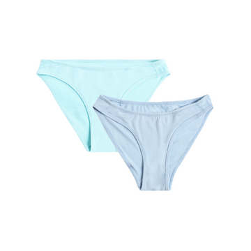 Sweet Spot Women's Solid Bamboo Bikini (Pack of 2)