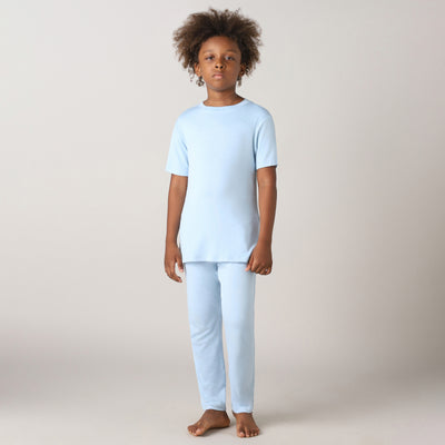 ActiveSoft Bamboo - Premium  Lounging Set For Boys (Cerulean)