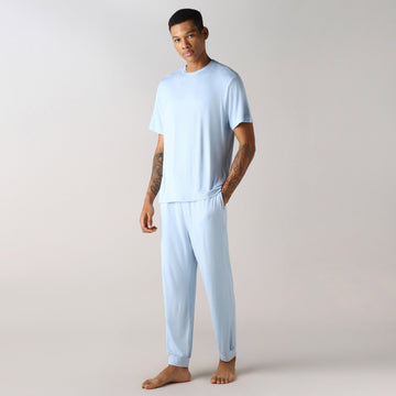 LuxeSoft Bamboo - Ultra-Soft Men's Co-Ord Set (Cerulean)