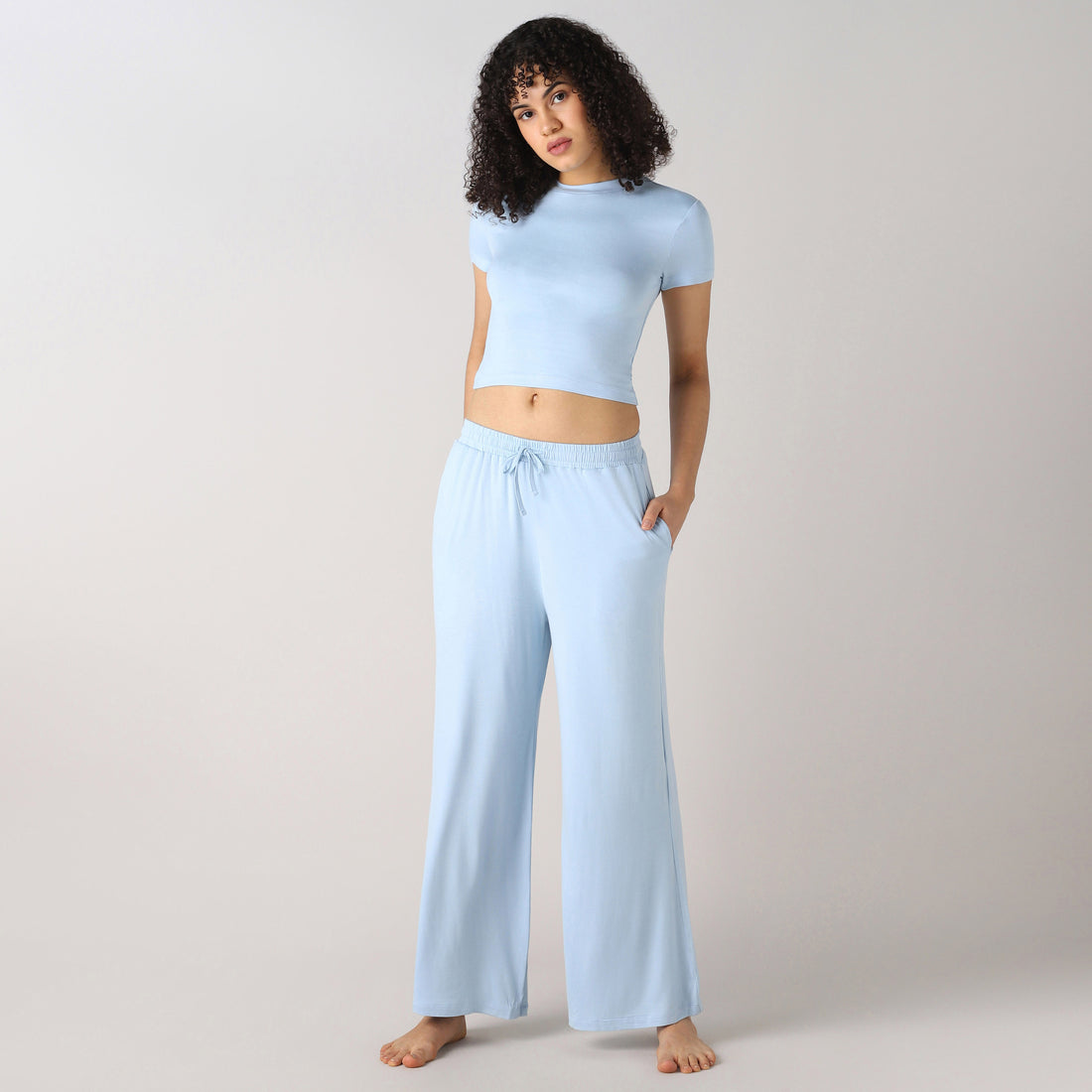 Sweet Spot Premium Lounging or Sleep Pyjama For Women(Cerulean)