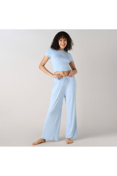 AeroSoft Bamboo Women's Premium Lounging Co-Ord Set (Cerulean)