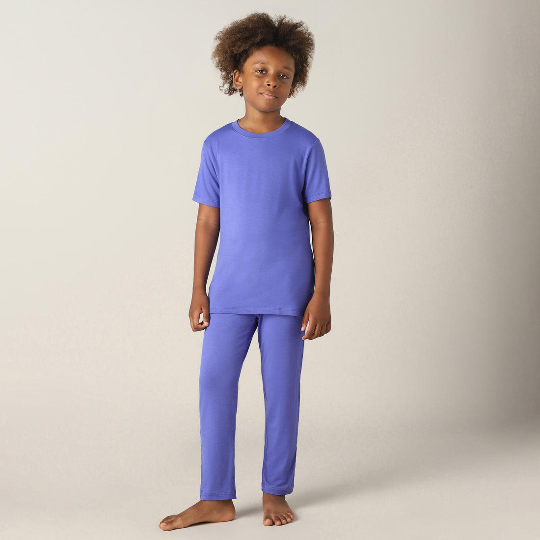 Sweet Spot Boys Lounging or Sleep Bamboo Regular T-Shirt (Blue Iris)