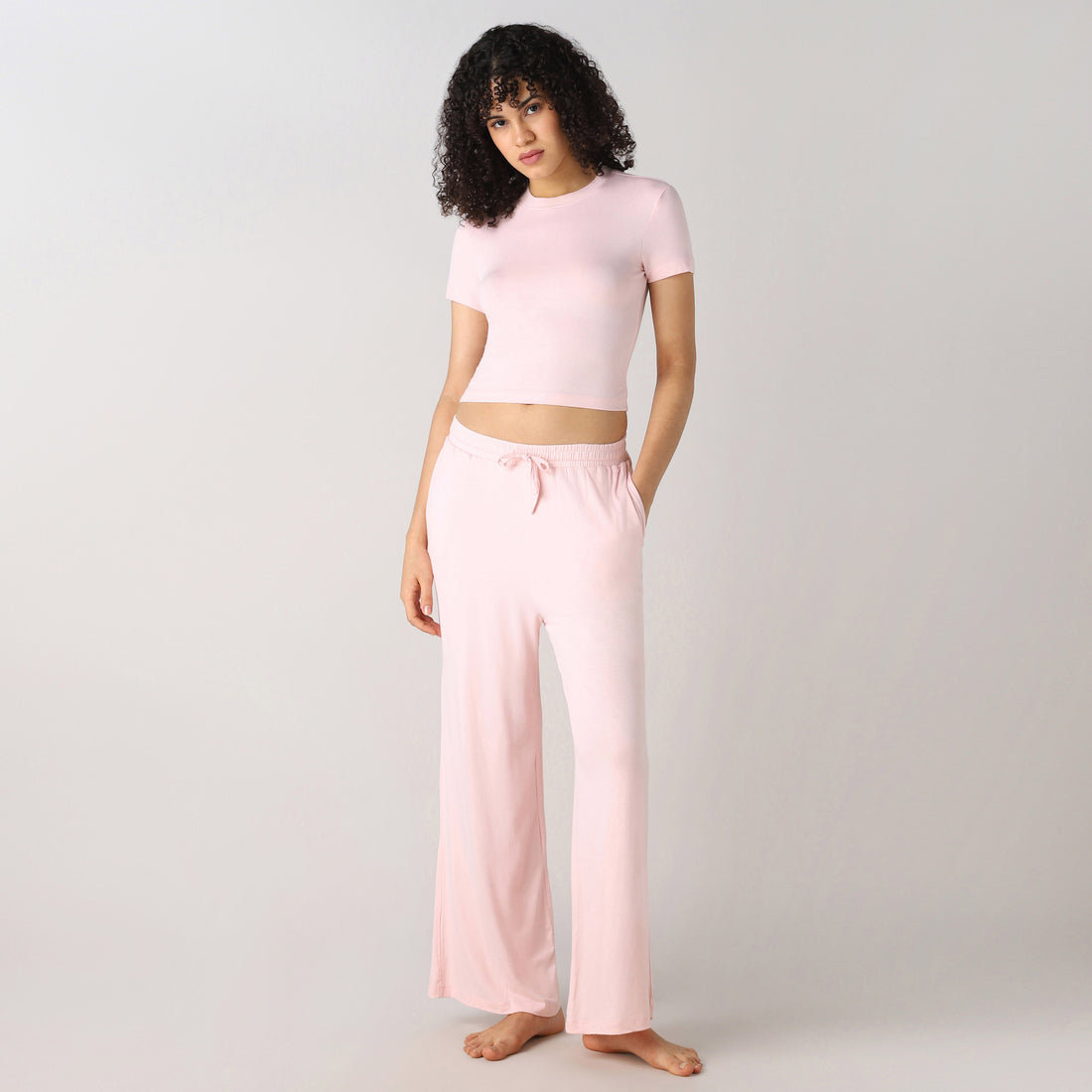 Sweet Spot Premium Lounging or Sleep Pyjama For Women (Rose Quartz)