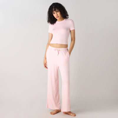 AeroSoft Bamboo Women's Premium Lounging Co-Ord Set (Rose Quartz)
