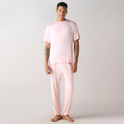 LuxeSoft Bamboo - Ultra-Soft Men's Co-Ord Set (Rose Quartz)