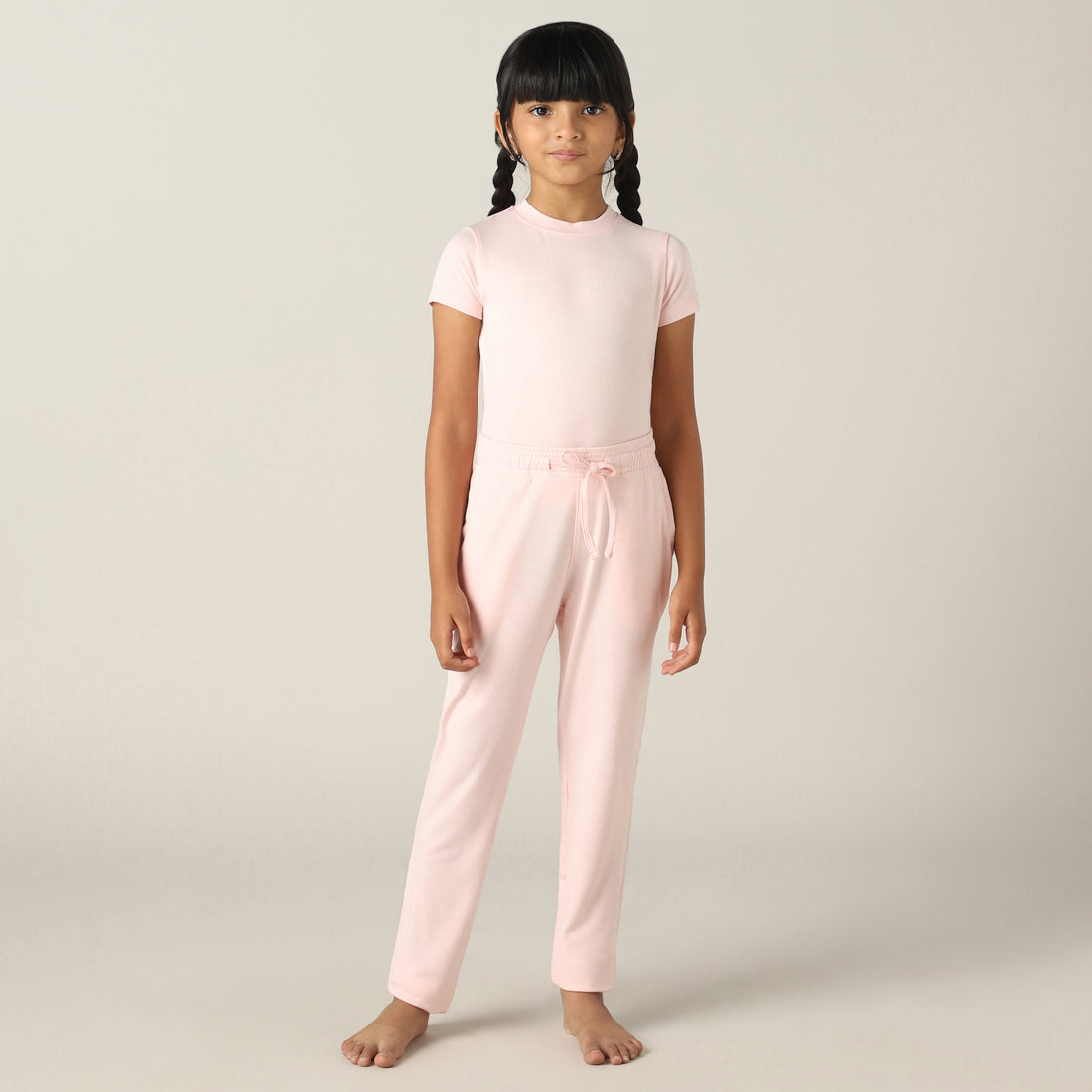 Sweet Spot Premium Lounging or Sleep Pyjama For Girls (Rose Quartz)