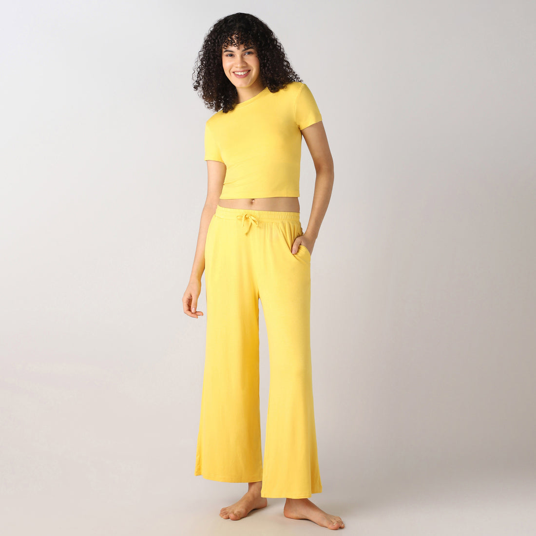 Sweet Spot Premium Lounging or Sleep Pyjama For Women (Mimosa)