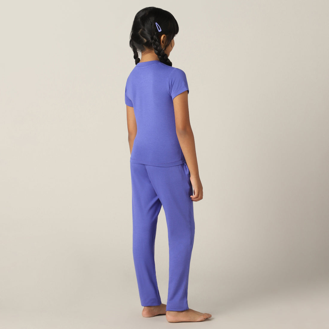 SensiSoft Bamboo - Premium  Regular Fit Co-Ord Set (Blue Iris)