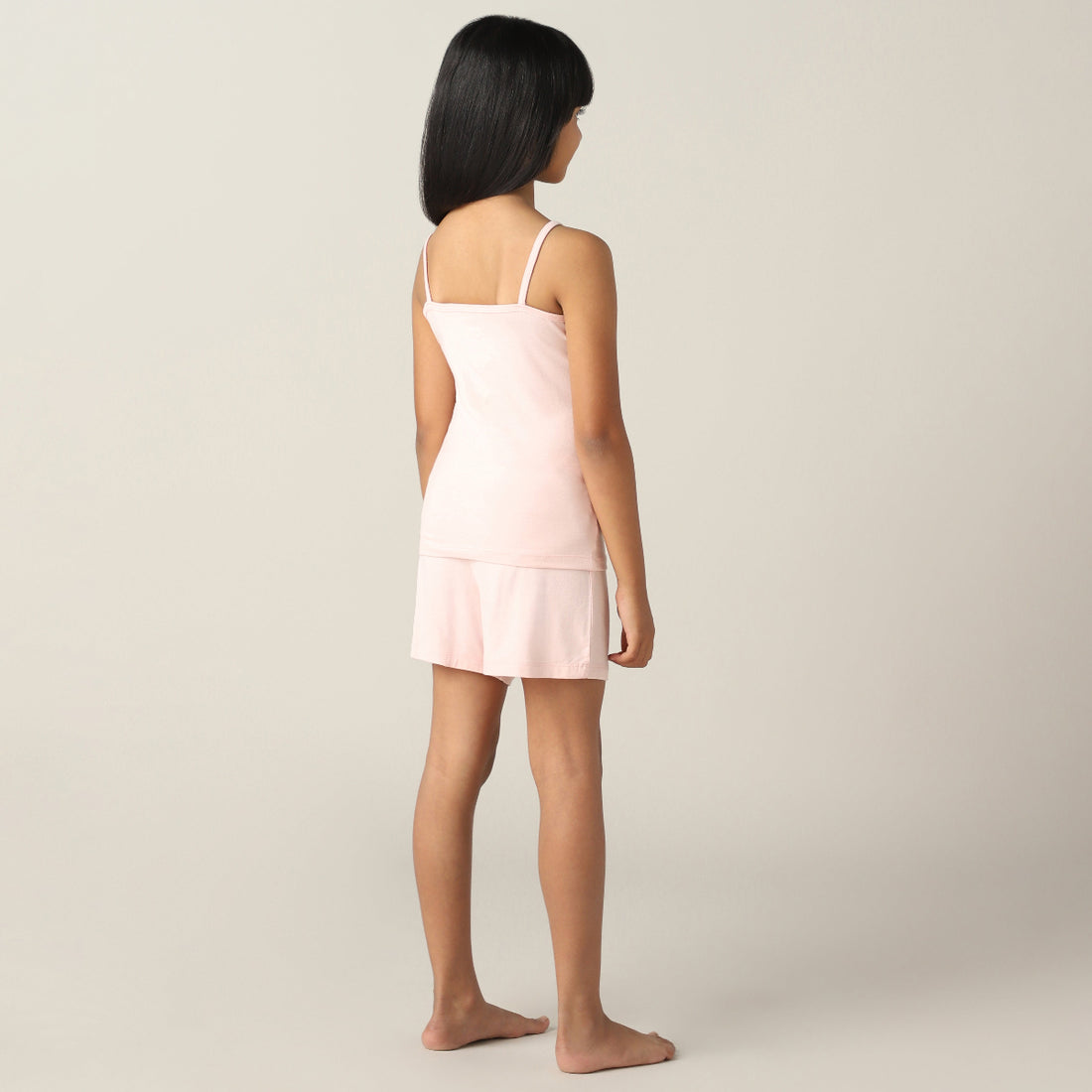 SensiSoft Bamboo - Premium  Camisole & Shorts set for Girls (Rose Quartz)