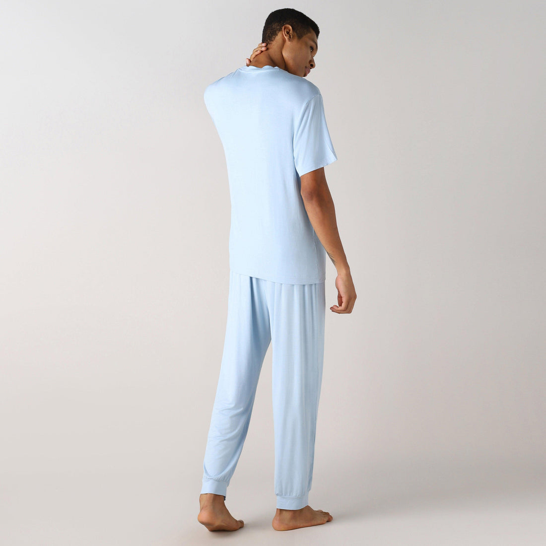 LuxeSoft Bamboo - Ultra-Soft Men's Co-Ord Set (Cerulean)