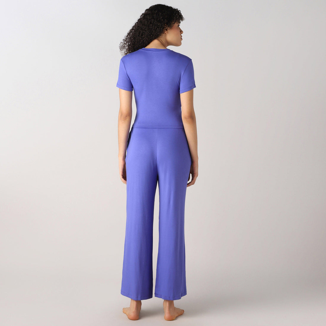 AeroSoft Bamboo Women's Premium Lounging Co-Ord Set (Blue Iris)