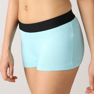 AeroSoft Bamboo - Women's Boy Shorts Underwear(Aqua Sky)