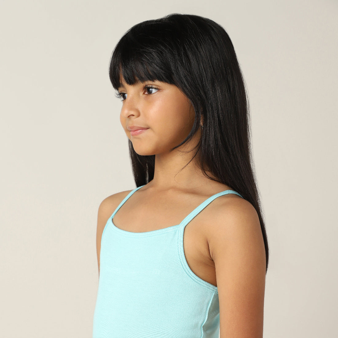 SensiSoft Bamboo - Premium  Camisole & Shorts set for Girls (Aqua Sky)