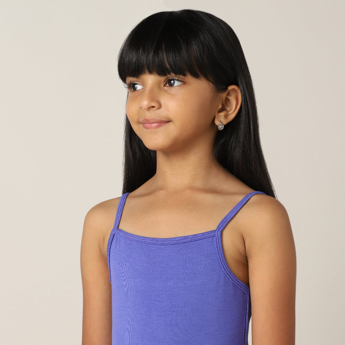 SensiSoft Bamboo - Premium Camisole & Shorts set for Girls (Blue Iris)