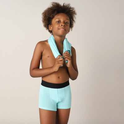 ActiveSoft Bamboo - Regular Fit Solid Trunk for Boys (Aqua sky)