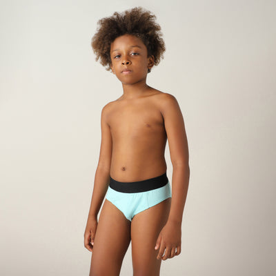 ActiveSoft Bamboo - Regular Fit Solid Brief for Boys (Aqua sky)