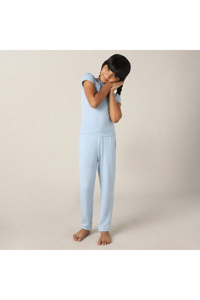 SensiSoft Bamboo - Premium Lounging or Sleep Pyjama For Girls(cerulean)