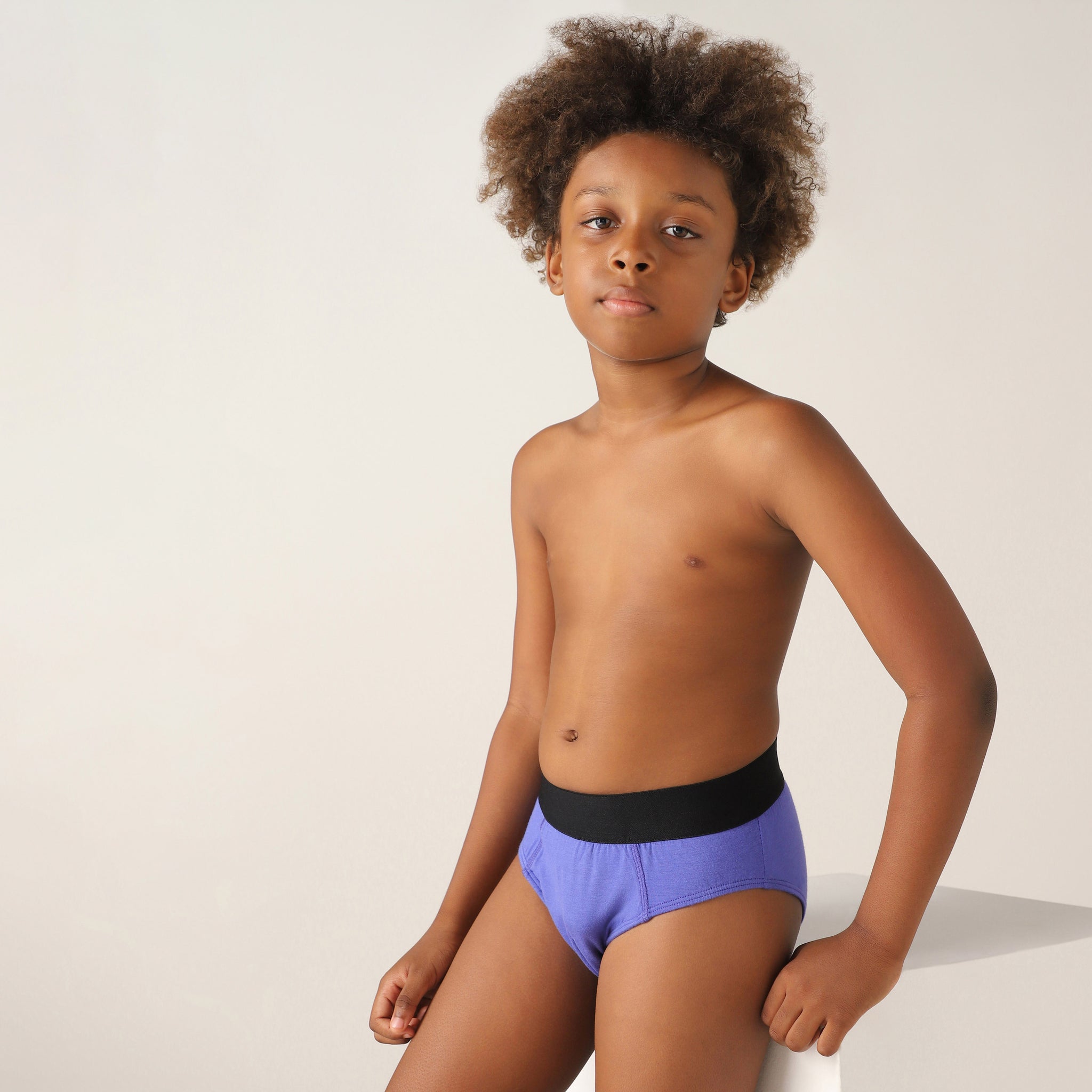 Sweet Spot Regular Fit Solid Brief for Boys (Blue Iris)