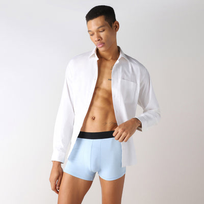LuxeSoft Bamboo - Regular Fit Solid Trunk for Men (Cerulean)