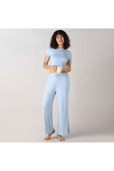 AeroSoft Bamboo - Premium Lounging or Sleep Pyjama For Women(Cerulean)