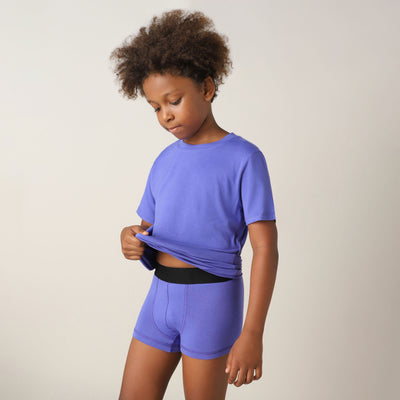 ActiveSoft Bamboo - Regular Fit Solid Trunk for Boys (Blue Iris)