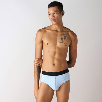 LuxeSoft Bamboo - Regular Fit Solid Brief for Men  (Cerulean)