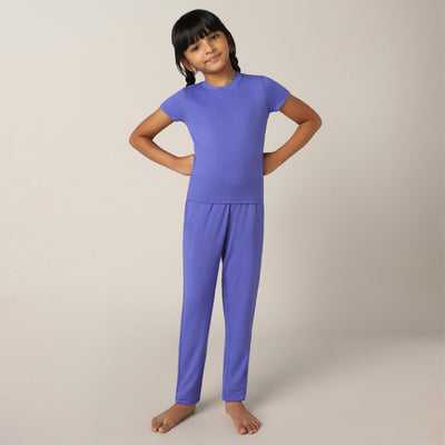 SensiSoft Bamboo - Premium Lounging or Sleep Pyjama For Girls (Blue Iris)
