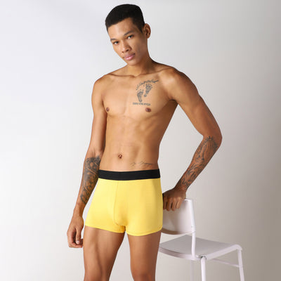 LuxeSoft Bamboo - Regular Fit Solid Trunk for Men (Mimosa)