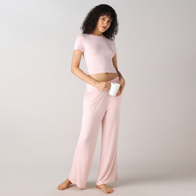 AeroSoft Bamboo - Premium Lounging or Sleep Pyjama For Women (Rose Quartz)