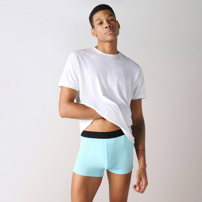 LuxeSoft Bamboo - Regular Fit Solid Trunk for Men (Aqua sky)
