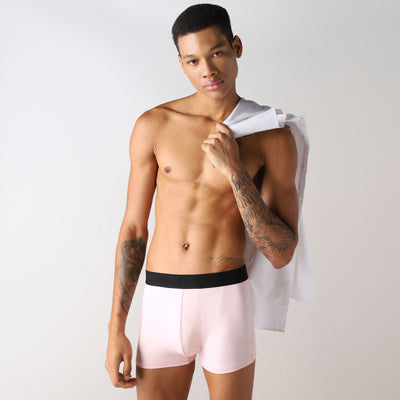 LuxeSoft Bamboo - Regular Fit Solid Trunk for Men (Rose Quartz)