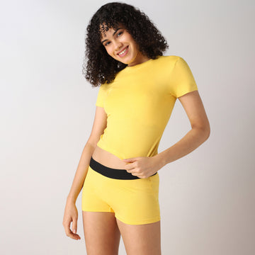 Sweet Spot Women's Boy Shorts Underwear(Mimosa)